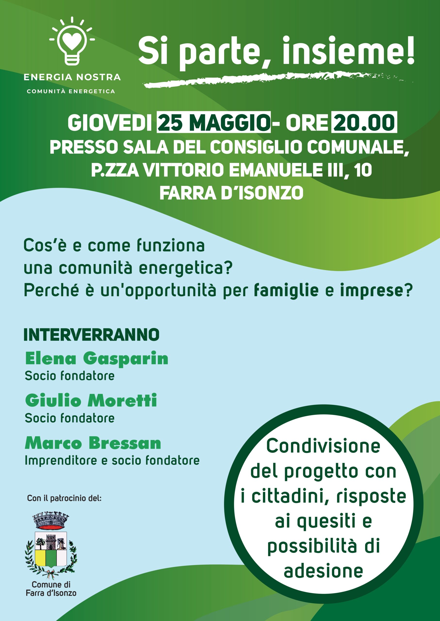 Al momento stai visualizzando Si parte! Giovedì 25 maggio alle 20:00 a Farra d’Isonzo